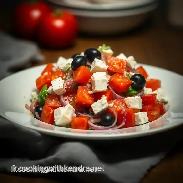 Salade Grecque: Un &Eacute;clat De M&eacute;diterran&eacute;e presentation