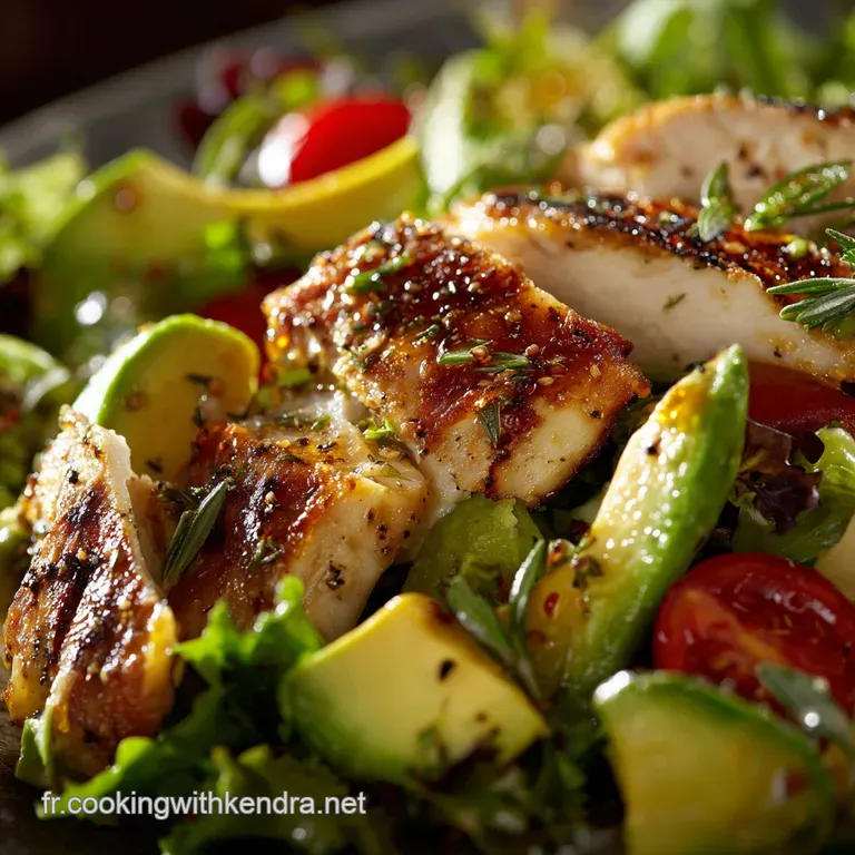 Salade De Poulet Grill&eacute; Et Avocat La Recette Compl&egrave;te Facile 30 Minutes presentation