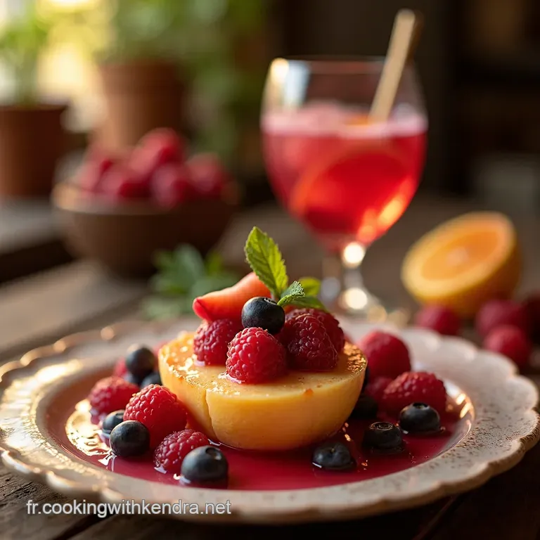 Sangria Estivale P&ecirc;che Fraise Cerise presentation