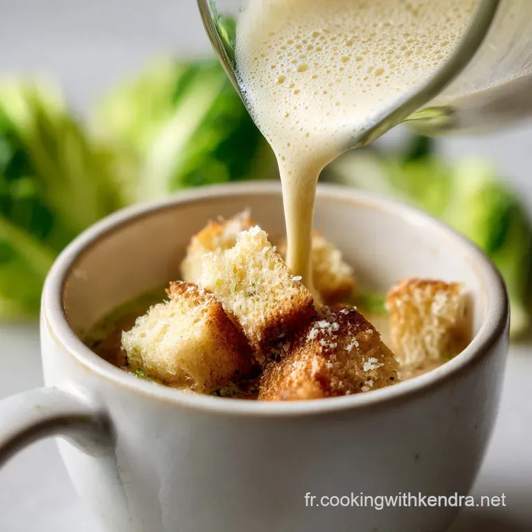 Elegant Caesar salad: crisp romaine lettuce glistening with creamy dressing, topped with golden croutons and shaved parmesan.