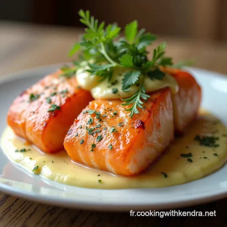 Le Secret de Maman Pav&eacute;s de Saumon R&ocirc;tis Sauce Cr&egrave;me L&eacute;g&egrave;re &agrave; la Ciboule Fra&icirc;che