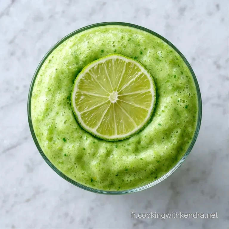Boisson vert tendre dans un verre fin, pos&eacute;e sur un linge blanc, d&eacute;cor&eacute;e d'une feuille de menthe fra&icirc;che et &eacute;clatante.