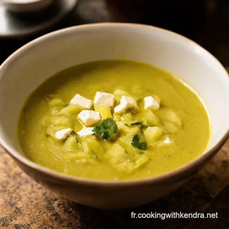 Soupe D&eacute;t&eacute; Courgette Feta Menthe Basilic presentation