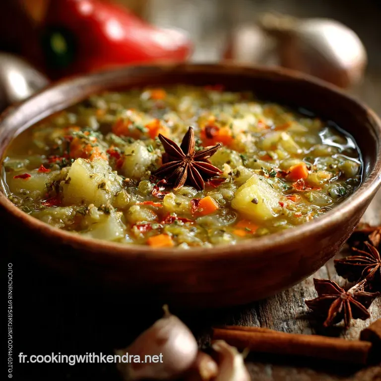 L&eacute;lixir Vert &Eacute;pic&eacute; Soupe D&eacute;tox De L&eacute;gumes Bienfaisante presentation