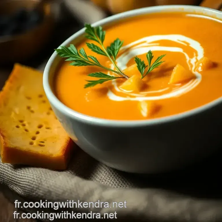 Soupe Velout&eacute;e De Potimarron Et Ch&acirc;taignes presentation