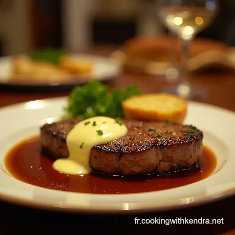 Steak Au Beurre &Agrave; Lail Et Pommes De Terre Classique Bistro presentation