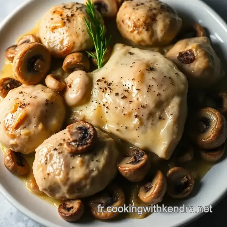 Supr&ecirc;me De Volaille Au Champignon presentation