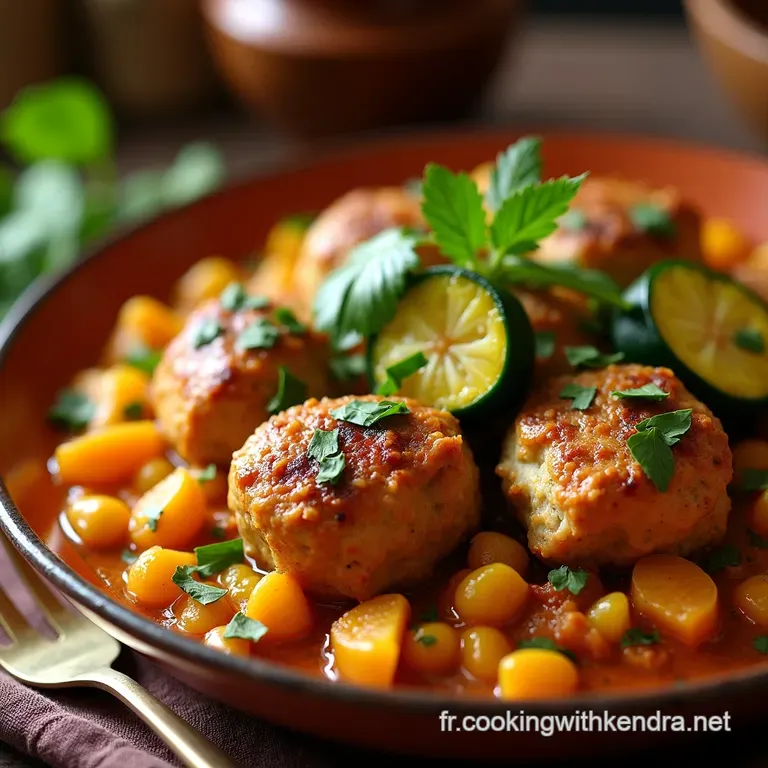 Tajine De Poulet Aux Courgettes Et &Eacute;pices Douces presentation