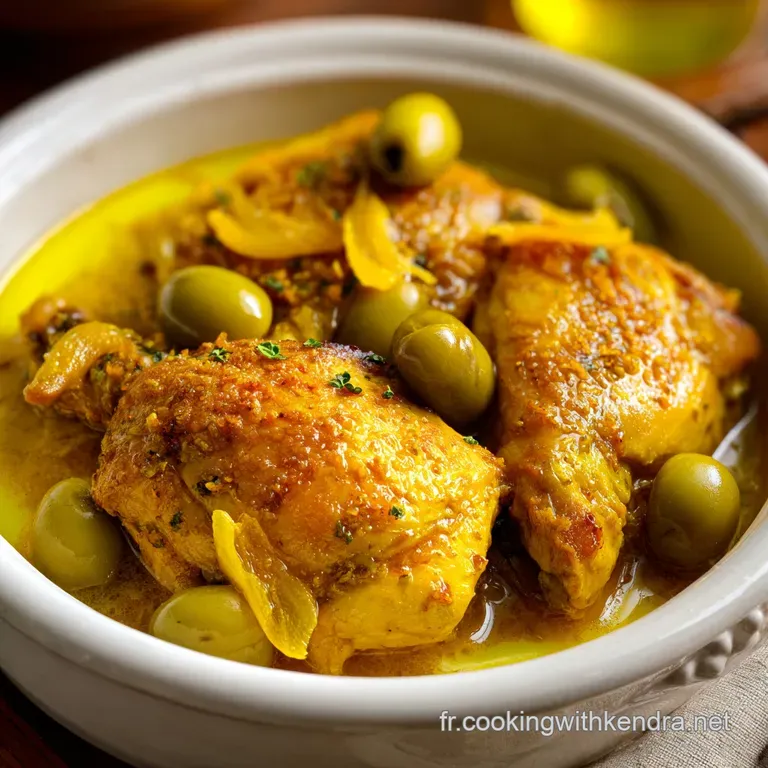 Tajine de Poulet au Citron Confit et Olives: Tendre