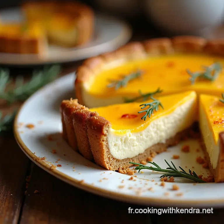 Tarte Au Mascarpone Et &Agrave; La P&ecirc;che presentation