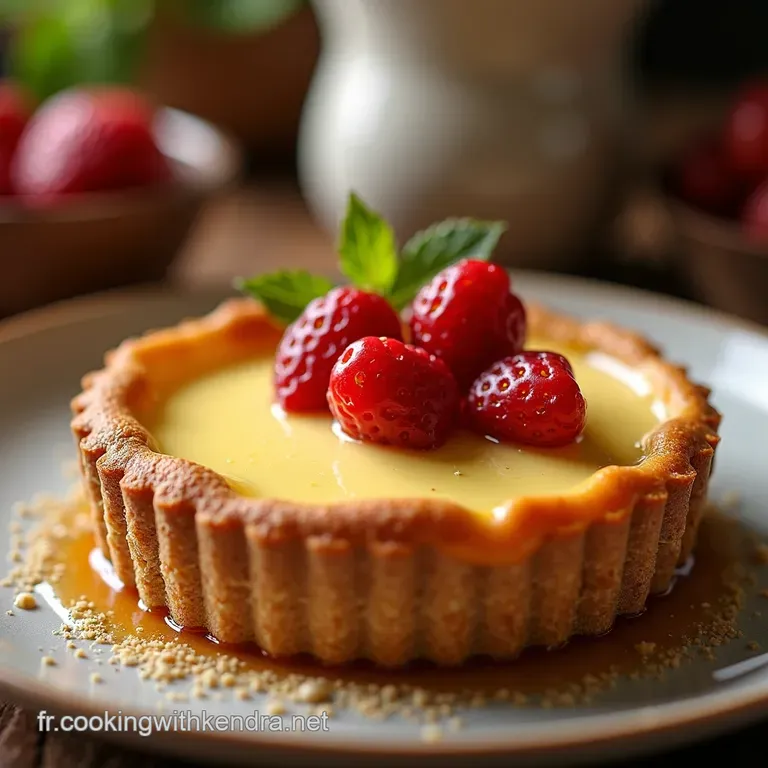 Tarte Exotique &Agrave; La Cr&egrave;me P&acirc;tissi&egrave;re Coco presentation