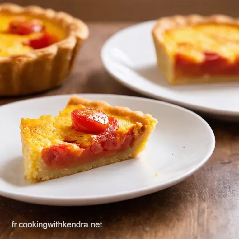 Tarte Fine &Agrave; La Tomate Et &Agrave; La Moutarde De Meaux presentation