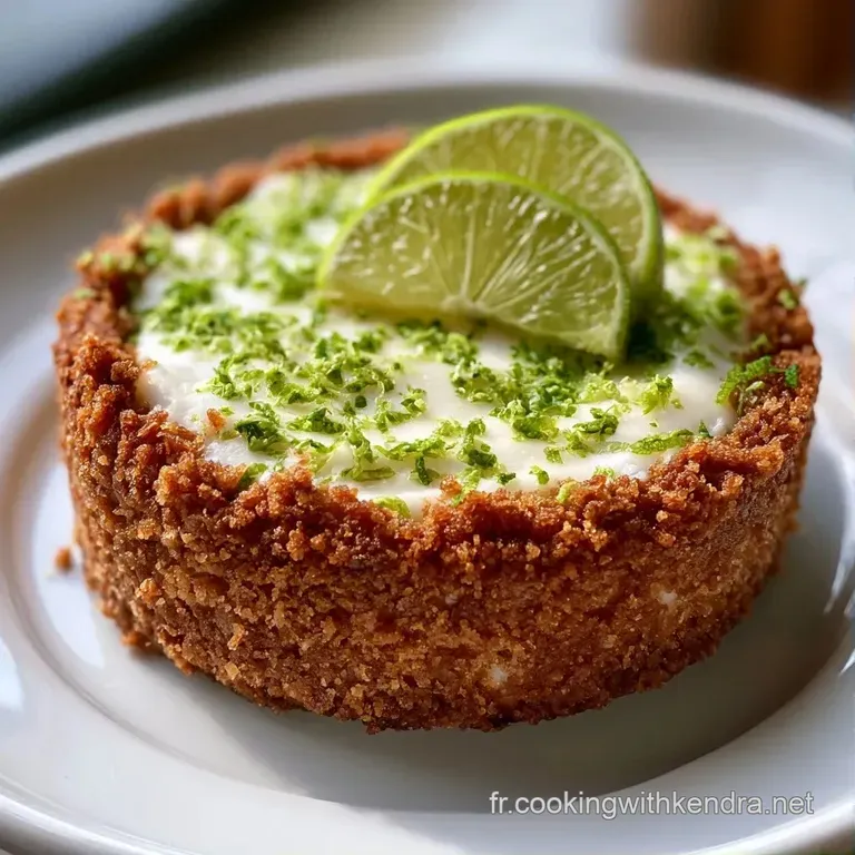 Fine part dor&eacute;e sur assiette blanche, agr&eacute;ment&eacute;e de fines tranches de citron vert translucides et de noix de coco.