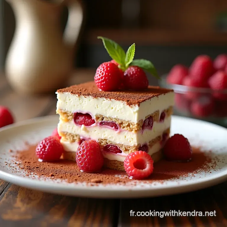 Tiramisu Aux Fraises La Dolce Vita Revisit&eacute;e presentation