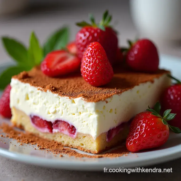 Tiramisu aux Fraises La Dolce Vita revisit&eacute;e