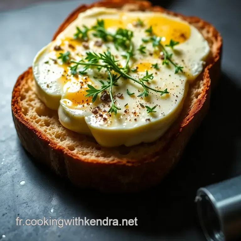 Toast De Ch&egrave;vre Mont&eacute; Au Miel Et Aux Herbes presentation