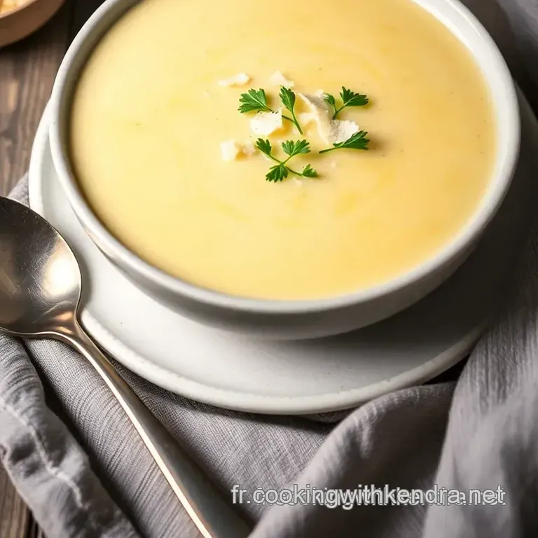 Velout&eacute; De Chou-Fleur Cr&eacute;meux Au Parmesan presentation