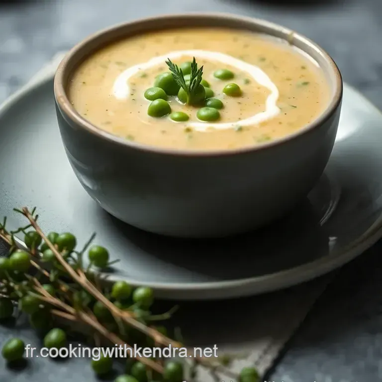 Velout&eacute; De Petits Pois &Agrave; La Cr&egrave;me & Menthe Fra&icirc;che presentation