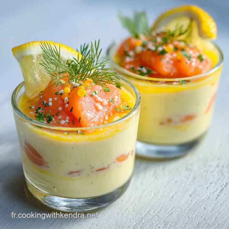 Petite verrine ap&eacute;ritive au citron et au saumon