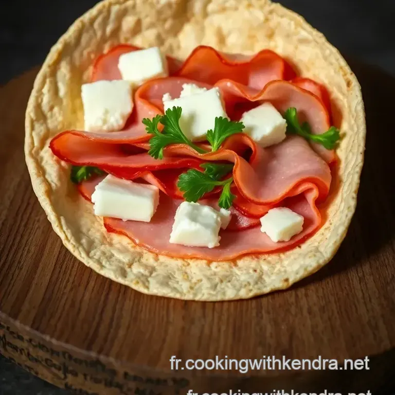 Wrap Au Jambon Et Fromage Frais presentation